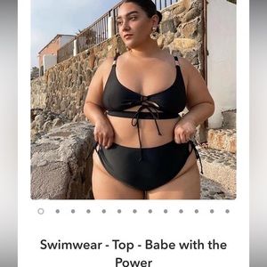 Snag Black Bikini in sizes E Bottoms and F Top